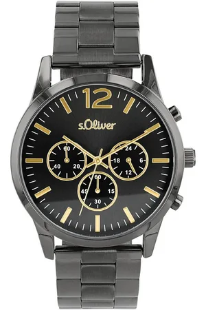 QS by s.Oliver Chronograph 2038384, Armbanduhr, Quarzuhr, Herrenuhr, Stoppfunktion, 12/24-Stunden-Anzeige