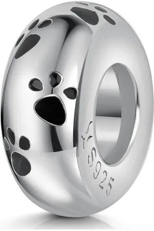 Materia Bead Bead mit schwarzen Tierpfoten 141, 925 Sterling Silber - Verkäufer: Schmuck