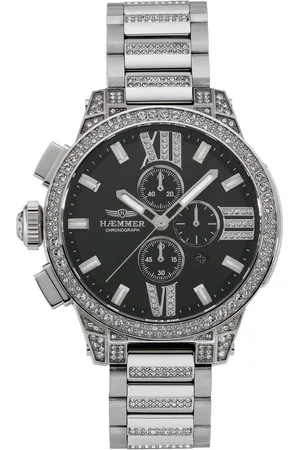Hämmer Chronograph EMINENT MACY, EB-005, Quarzuhr, Damenuhr, Datum, Stoppfunktion, Saphirglas Edelstahlarmband