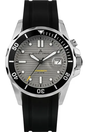 Jacques Lemans Kineticuhr Hybromatic 1-2170B, Armbanduhr, Herrenuhr, Silikonarmband, analog, Tag