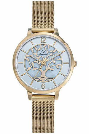 GO Girl Only Quarzuhr Damenuhr Edelstahl gold, (Analoguhr), Damenuhr rund, mittel (ca. 32mm), Edelstahlarmband gold, Elegant - Verkäufer: Fit4Style Silberschmuck - IMPPAC