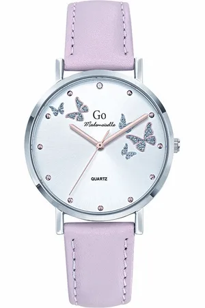 GO Girl Only Quarzuhr Damenuhr Leder , (Analoguhr), Damenuhr rund, mittel (ca. 34mm), Lederarmband , Elegant - Verkäufer: Fit4Style Silberschmuck - IMPPAC
