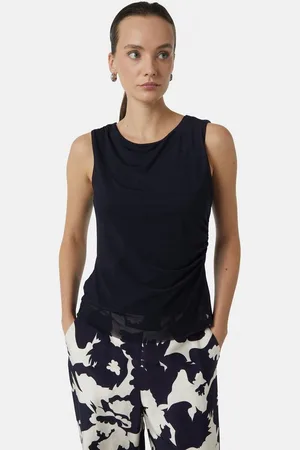 Comma, Shirttop Mesh-Top mit seitlicher Raffung Raffung - Verkäufer: s.Oliver