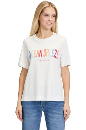 Cartoon Kurzarmshirt Printshirt mit Rundhalsausschnitt (1-tlg) Hotfix
