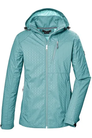 Killtec Softshelljacke KOS 121 WMN SFTSHLL JCKT GRPHIC wasserabweisend, atmungsaktiv, PFAS-frei imprägniert