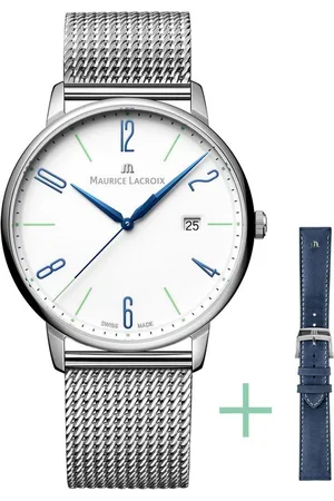 Maurice Lacroix Quarzuhr Eliros Date, EL1118-SS00E-120-C, (Set, 2-tlg., mit Wechselband aus Metall), Armbanduhr, Herrenuhr, Swiss Made