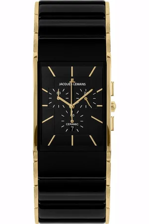 Jacques Lemans Chronograph Dublin 1-1941D, Quarzuhr, Armbanduhr, Damenuhr, Herrenuhr, Keramik, Stoppfunktion