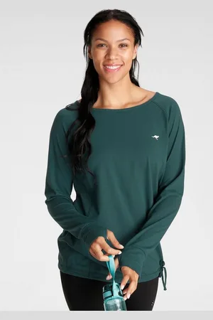 KangaROOS Langarmshirt Langarm, für Büro und Freizeit, aus Baumwollmischung