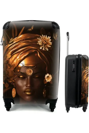 MuchoWow Handgepäckkoffer Frau - Blumen - Accessoires, 4 Rollen, Reisetasche mit rollen, Handgepäck für Ferien, Trolley, Reisekoffer - Verkäufer: GmbH