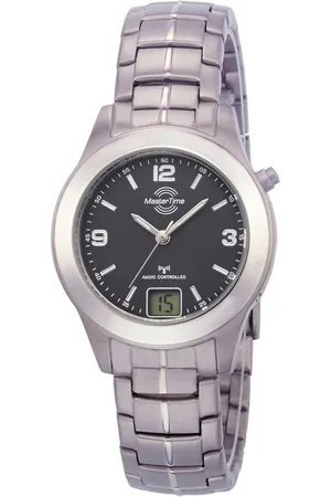 Master Time Funkuhr Titan MTLT-10350-22M, Armbanduhr, Quarzuhr, Damenuhr, Datum, Leuchtzeiger