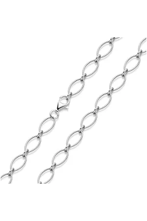 Materia Collier Ankerkette 8mm breit Kordel-Design K19, 925 Sterling Silber, rhodiniert - Verkäufer: Schmuck