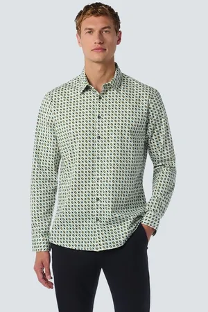 No Excess Langarmhemd - Herren Hemd mit Minimalprint - bedrucktes Hemd - Verkäufer: Schneider Fashion Store