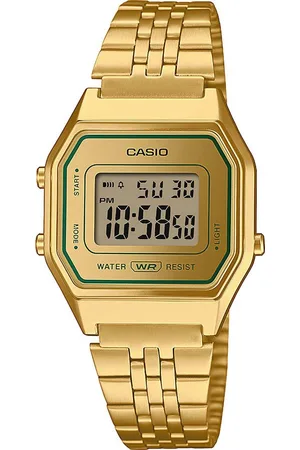 Casio Chronograph LA680WEGV-9AEF, Quarzuhr, Armbanduhr, Damenuhr, Digitaluhr, Edelstahlarmband