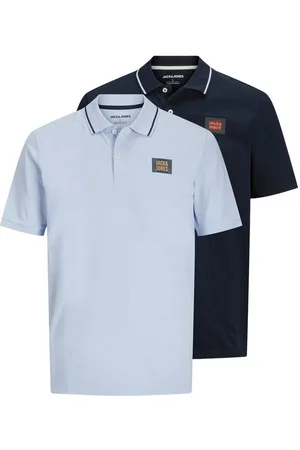 JACK & JONES Poloshirt JJHUDSON POLO SS 2PK MP PLS (2-tlg) aus Pikeequalität