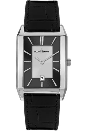 Jacques Lemans Quarzuhr Torino 1-2159.1P, Armbanduhr, Herrenuhr, Lederarmband, analog, Datum