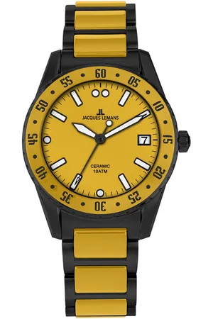 Jacques Lemans Keramikuhr Liverpool 42-10I, Quarzuhr, Armbanduhr, Herrenuhr, bis 10 bar wasserdicht, analog, Datum