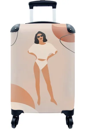 MuchoWow Handgepäckkoffer Sommer - Frau - Pastell, 4 Rollen, Reisetasche mit rollen, Handgepäck für Ferien, Trolley, Reisekoffer - Verkäufer: GmbH