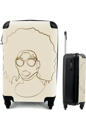 MuchoWow Handgepäckkoffer Linienkunst - Frau - Text - Zitate, 4 Rollen, Reisetasche mit rollen, Handgepäck für Ferien, Trolley, Reisekoffer - Verkäufer: GmbH