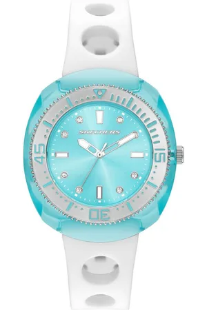 Skechers Quarzuhr PALMERA SR6319, Armbanduhr, Damenuhr, Silikonarmband, analog, Glassteine