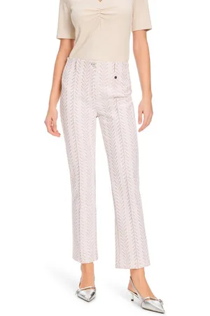 Marc Cain 7/8-Hose "Trip to France" Premium Damenmode Ajour-Hose Modell FORLI