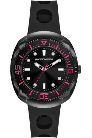 Skechers Quarzuhr PALMERA SR6318, Armbanduhr, Damenuhr, Silikonarmband, analog, Glassteine