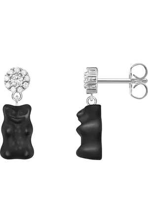 Thomas Sabo Paar Ohrstecker x HARIBO: Ohrstecker mit Goldbär, mit Kristallglas, Zirkonia (synth)