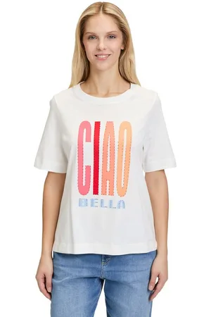 Cartoon Kurzarmshirt Printshirt mit Rundhalsausschnitt (1-tlg) Hotfix