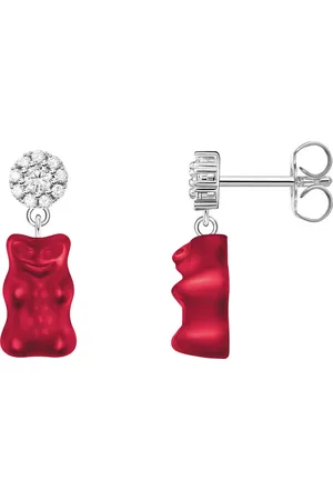 Thomas Sabo Paar Ohrstecker x HARIBO: Ohrstecker mit Goldbär, mit Kristallglas, Zirkonia (synth)