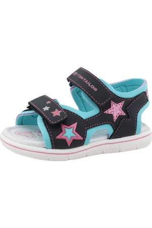 TOM TAILOR Sandale, Sommerschuh, Klettschuh, Freizeitschuh mit Kontrastbesätzen