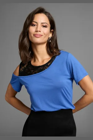 Laura Scott 2-in-1-Shirt mit angedeutetem Spitzentop