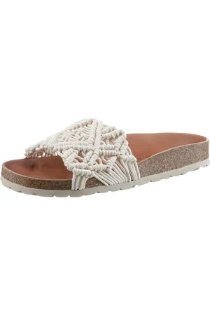 Verbenas Raga Knots Digital Pantoffel, Sommerschuh, Schlappen, Hausschuh in gehäkeltem Look