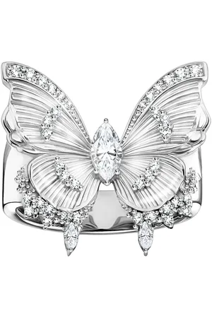 Thomas Sabo Fingerring Butterfly Paradise Cocktail-Ring - Schmetterling-Design, mit Zirkonia (synth)