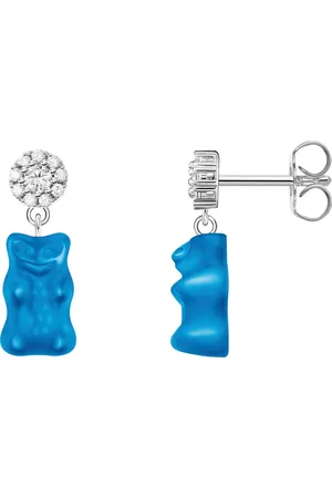 Thomas Sabo Paar Ohrstecker x HARIBO: Ohrstecker mit Goldbär, mit Kristallglas, Zirkonia (synth)