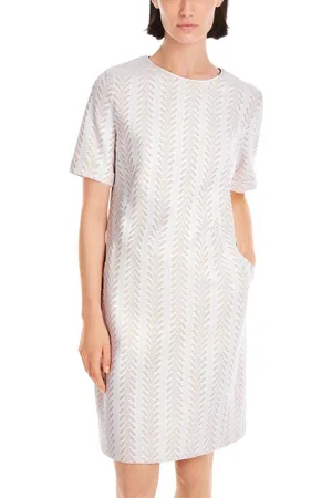 Marc Cain Midikleid "Trip to France" Premium Damenmode Kleid mit Ajour-Muster
