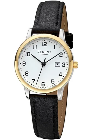 Regent Quarzuhr W0269 - 3310.09.19, Armbanduhr, Damenuhr, Datum, Lederimitat-Armband, analog