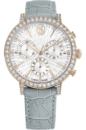 Swarovski Chronograph MATRIX CHRONO 5702851, Quarzuhr, Armbanduhr, Damenuhr, Swiss Made, Lederarmband, analog
