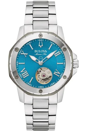 BULOVA Automatikuhr Marine Star Automatic 98L317, Armbanduhr, Damenuhr, bis 10 bar wasserdicht, Saphirglas
