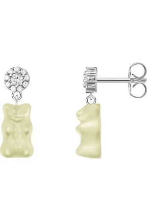 Thomas Sabo Paar Ohrstecker x HARIBO: Ohrstecker mit Goldbär, mit Kristallglas, Zirkonia (synth)