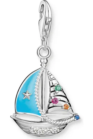 Thomas Sabo Charm-Einhänger Segelboot, 1927-340-7, mit Glas-Keramik Stein