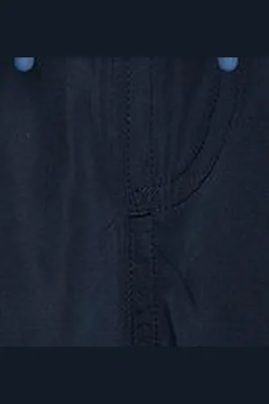 JOOP! Badeshorts Solid Cornflower-Logo, kurze Seitenschlitze