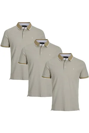 JACK & JONES Poloshirt 3er Pack Paulos - Slim Fit (Spar-Set, 3-tlg) Poloshirt - Baumwolle - Atmungsaktiv - Mit kleinem Markenlogo - Verkäufer: simply4you