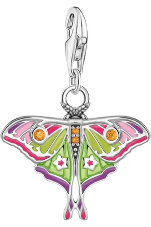 Thomas Sabo Charm-Einhänger Charm Nachtfalter bunt, 2209-565-7, 2209-691-7, mit Zirkonia (synth)