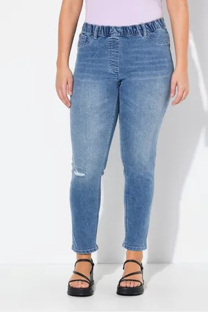 Ulla Popken Regular-fit-Jeans Jeans Sienna Destroy-Effekt schmales Bein - Verkäufer: Popken Fashion Group