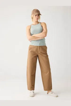 Knowledge Cotton Apparal Chinohose CHLOE barrel mid-rise twill chino - Verkäufer: www.glore.de