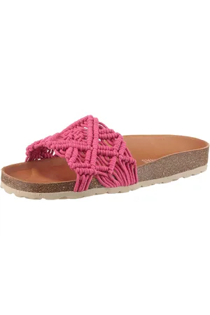 Verbenas Raga Knots Digital Pantoffel, Sommerschuh, Schlappen, Hausschuh in gehäkeltem Look