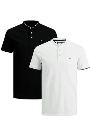 JACK & JONES Poloshirt 2er Pack Paulos Mao (Spar-Set, 2-tlg) Poloshirt - Baumwolle - Atmungsaktiv - Mit Knopfleiste - Verkäufer: simply4you