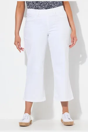 Ulla Popken Regular-fit-Jeans Jeansculotte Mary weites Bein Elastikbund - Verkäufer: Popken Fashion Group