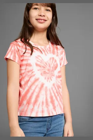 Kidsworld T-Shirt Herz Batik Kurzarm, gerade Passform, vielseitig gemustert
