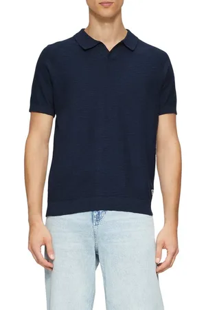 QS by s.Oliver Poloshirt mit Strick Muster