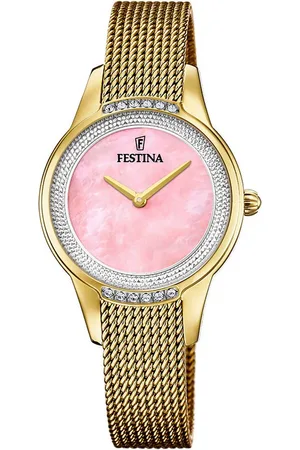 Festina Quarzuhr Mademoiselle F20495/2, Armbanduhr, Damenuhr, Edelstahlarmband, analog, Zirkonia (synth)